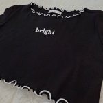 تیشرت کراپ دخترانه Lovely رنگ مشکی