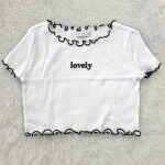تیشرت کراپ دخترانه کبریتی Lovely