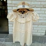 پیراهن دخترانه یقه چین دار