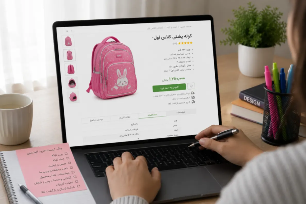 خرید اینترنتی کوله کلاس اول